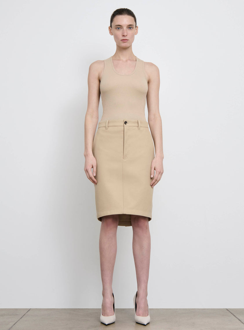 Drill Pencil Skirt